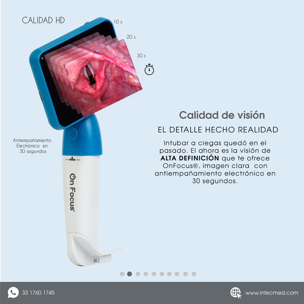 VIDEOLARINGOSCOPIO ONFOCUS® FLEX BLUE WAY W-BLADE MAC 1 Y MAC 3