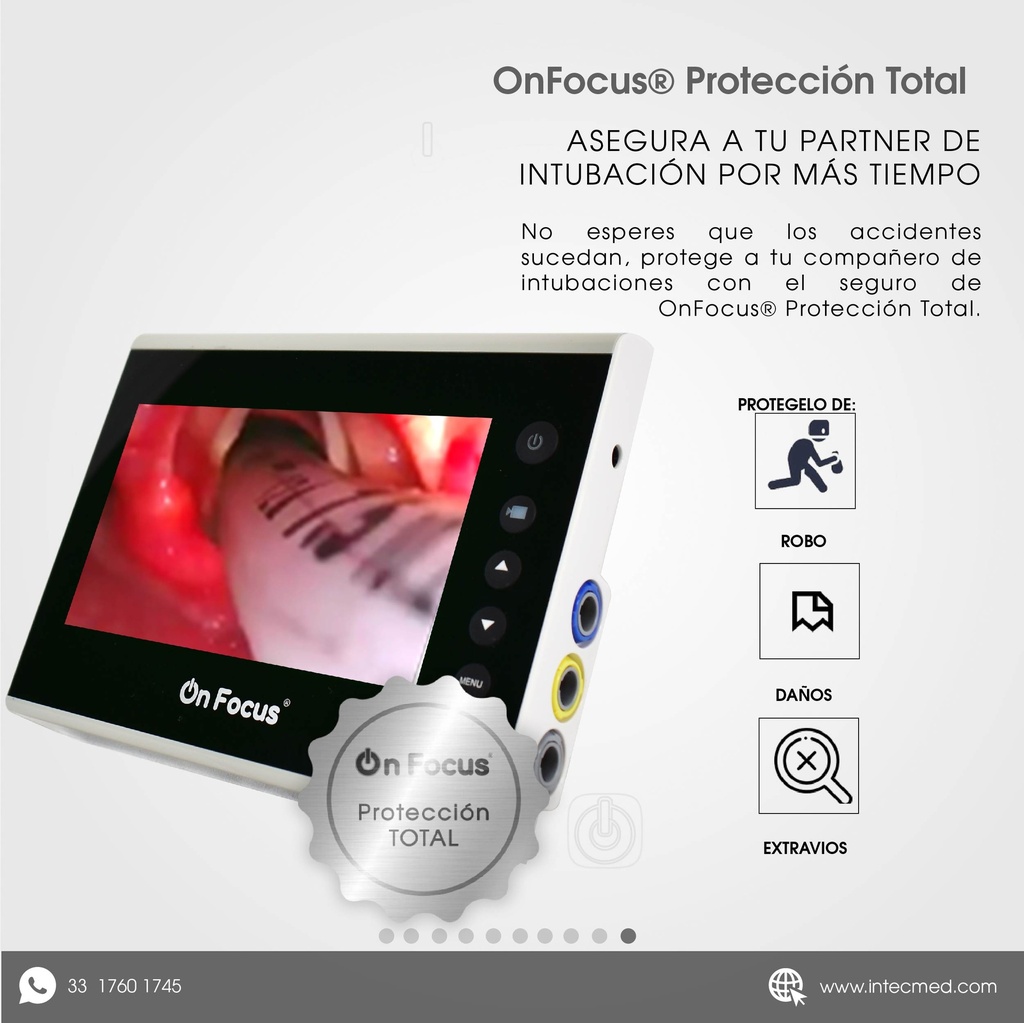 VIDEOLARINGOSCOPIO ONFOCUS® ADVANCED 6 HOJAS REUSABLES