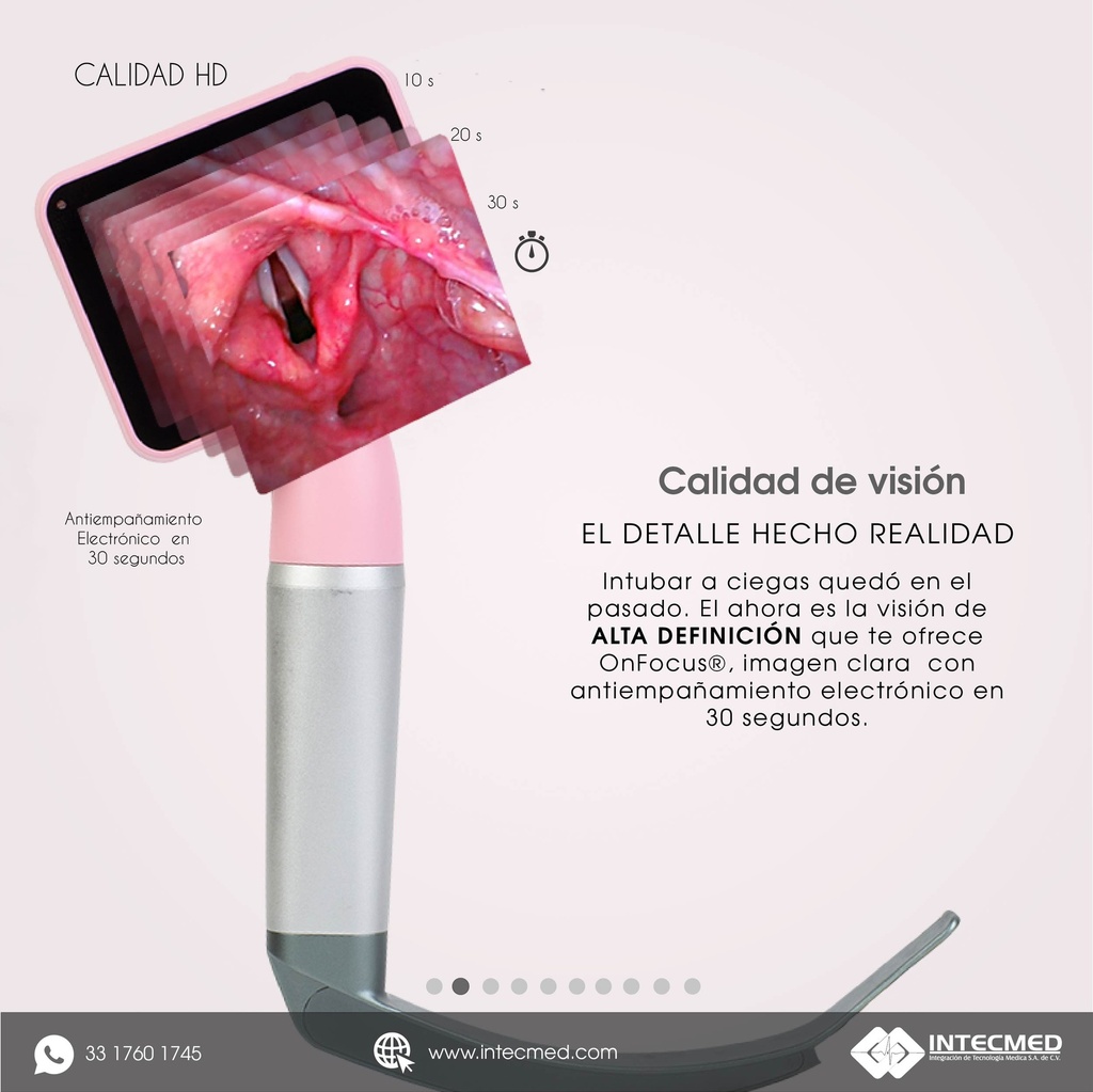 PANTALLA ONFOCUS® FLEX PINK AIR PARA VIDEOLARINGOSCOPIO