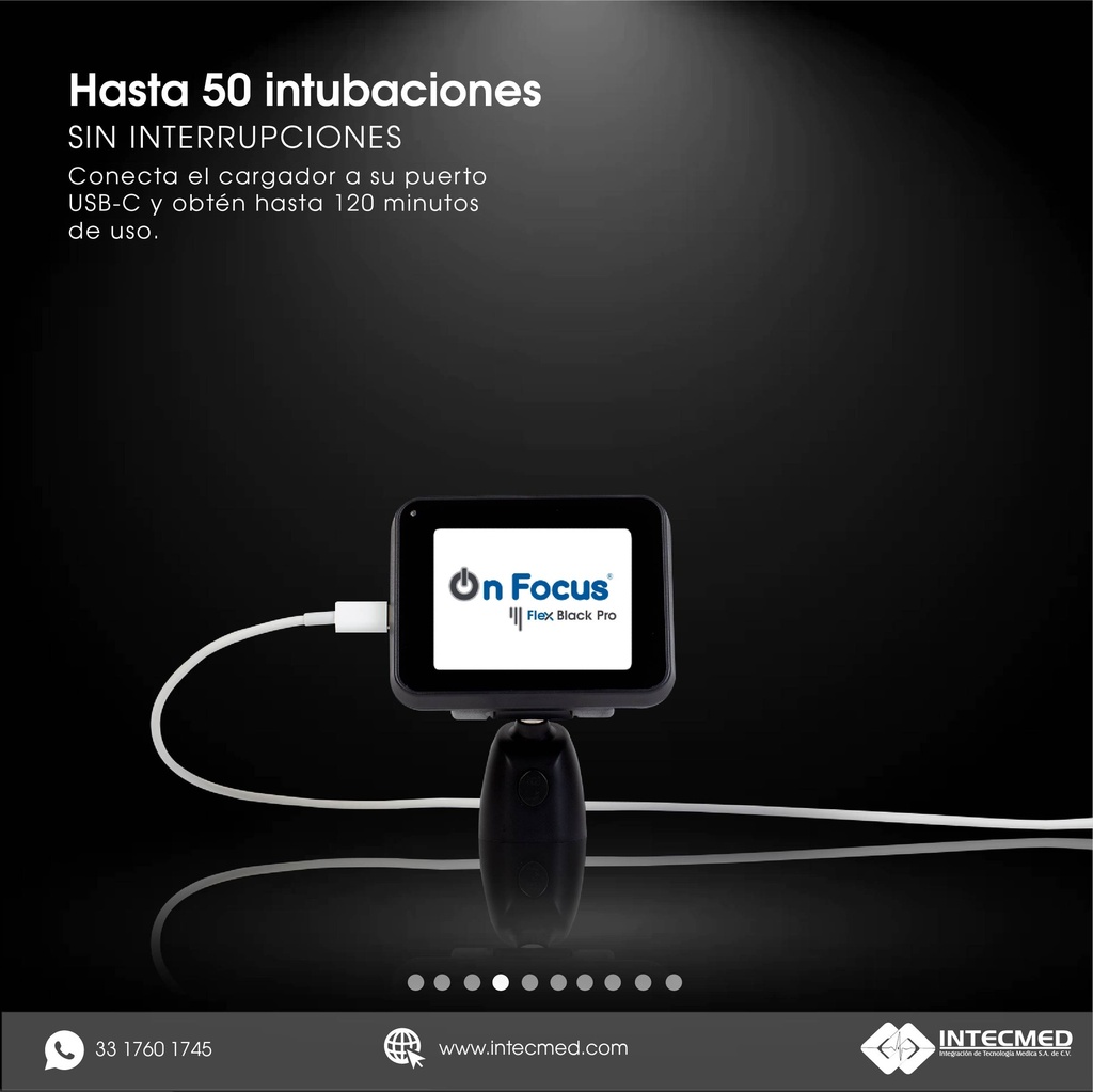 PANTALLA ONFOCUS® FLEX BLACK PRO PARA VIDEOLARINGOSCOPIO