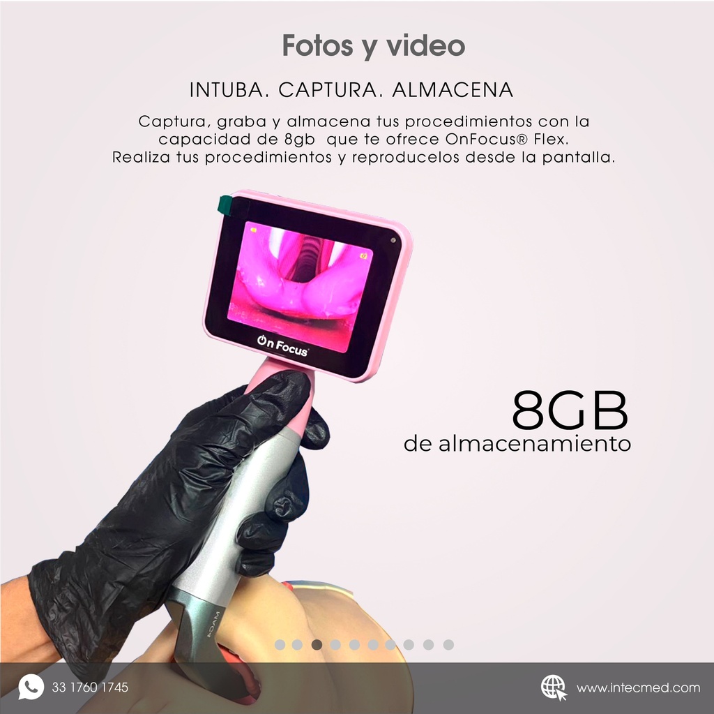 VIDEOLARINGOSCOPIO ONFOCUS® FLEX PINK AIR 3 HOJAS REUSABLES ADULTO