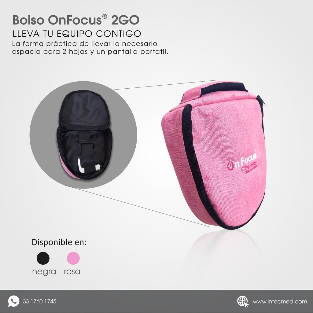 BOLSA ONFOCUS® 2GO ROSA CON FUNDA PARA PANTALLA