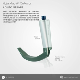 [ONHR04] HOJA REUSABLE MAC 4 ONFOCUS® PARA VIDEOLARINGOSCOPIO