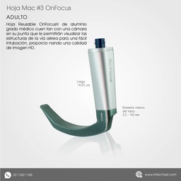 [ONHR03] HOJA REUSABLE MAC 3 ONFOCUS® PARA VIDEOLARINGOSCOPIO